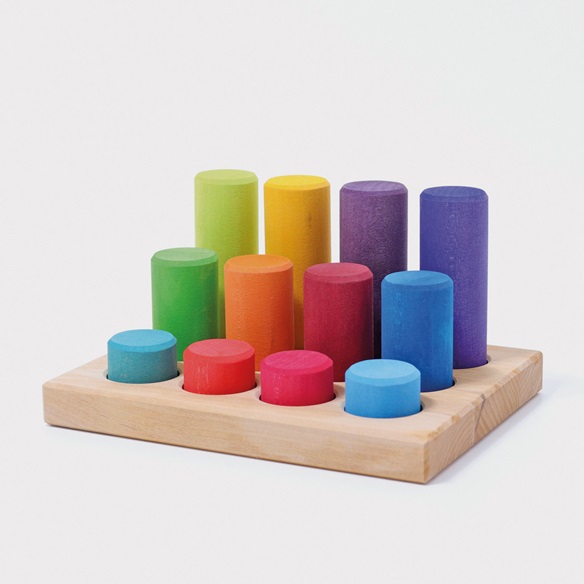 Grimms Steckspiel Kleine Walzen Regenbogen