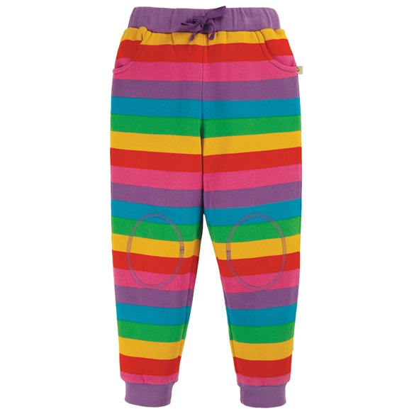 Frugi Snug Joggers Rainbow Stripe 4-5y