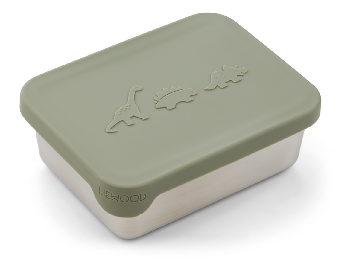 Liewood Ako Snack Box Dino Green