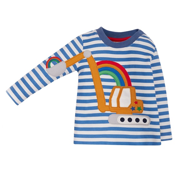 Frugi Langarmshirt mit Bagger Applikation