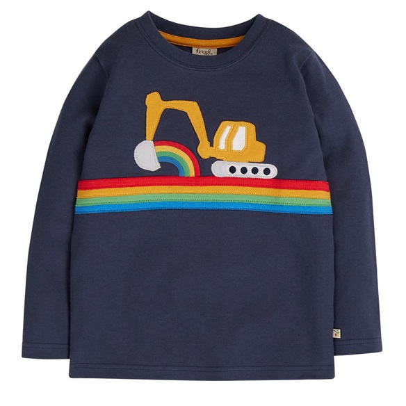 Frugi Langarmshirt mit Bagger Applikation