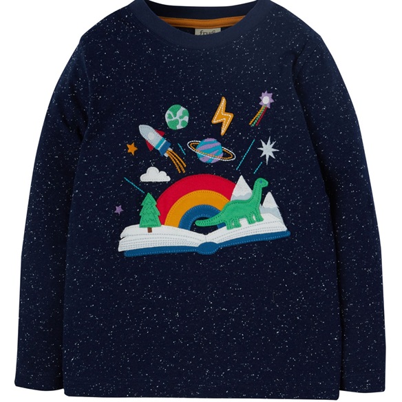 Frugi Langarmshirt mit Space Applikation