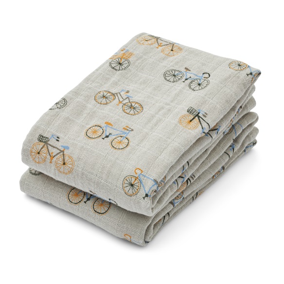 Liewood Lewis Muslin Tuch 2-Pack Bicycles